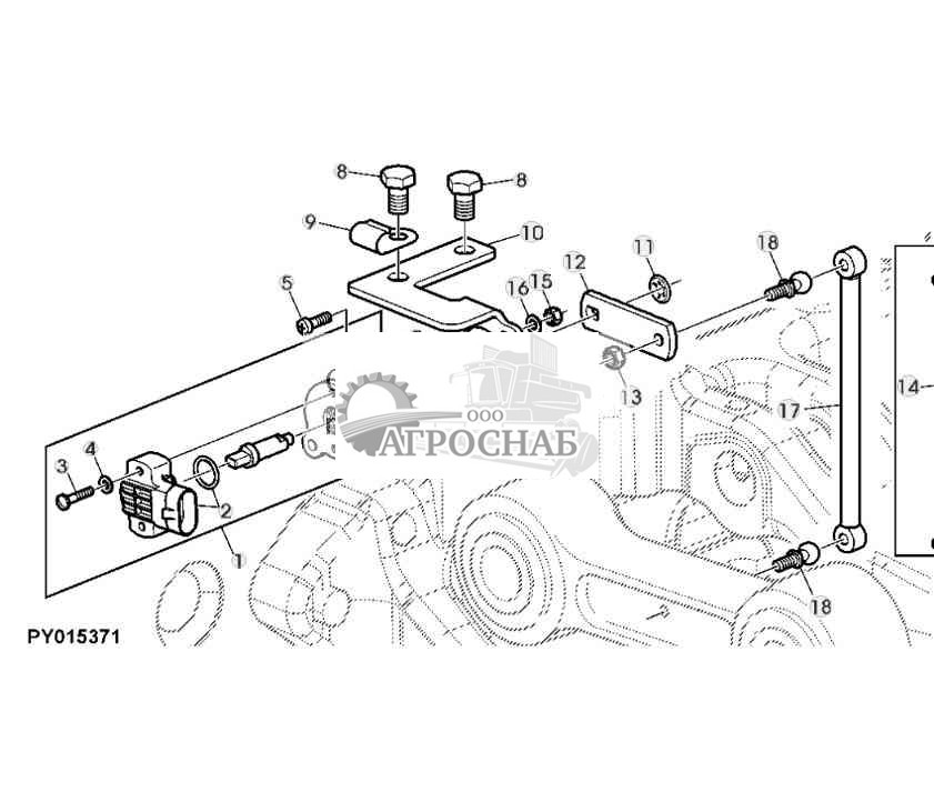 ДАТЧИК ПОЛОЖЕНИЯ, МОСТ MFWD С TLS 